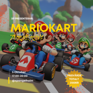 Schema för tävling i spelet Mariokart.